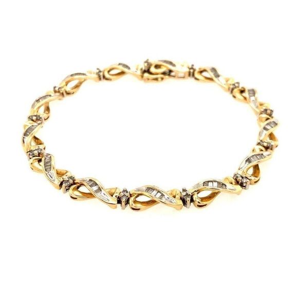 14k Infinity Diamond Bracelet - Picture 2 of 12